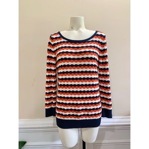 Milly Multicolored Stripe Knit Sweater